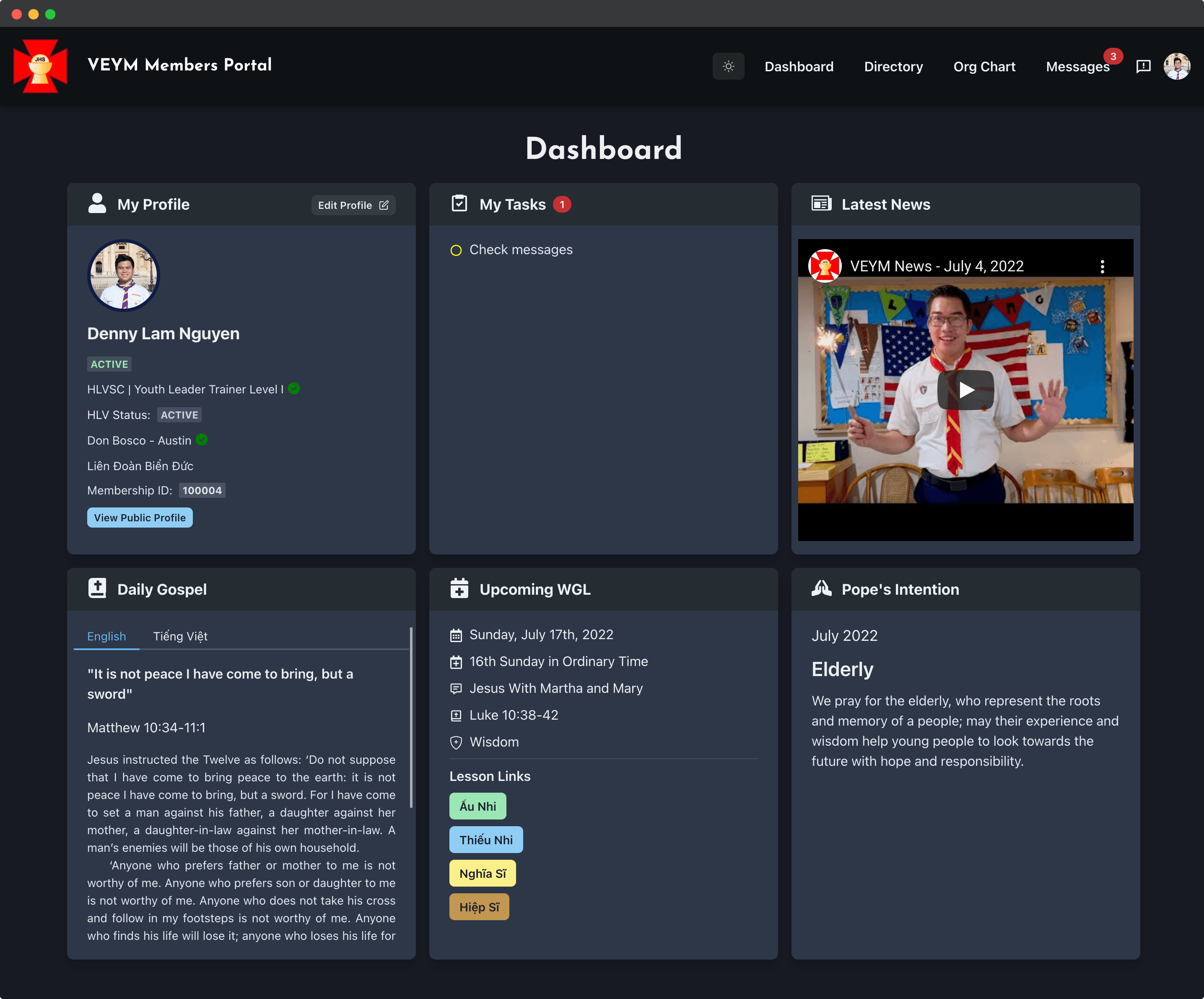 dashboard screenshot