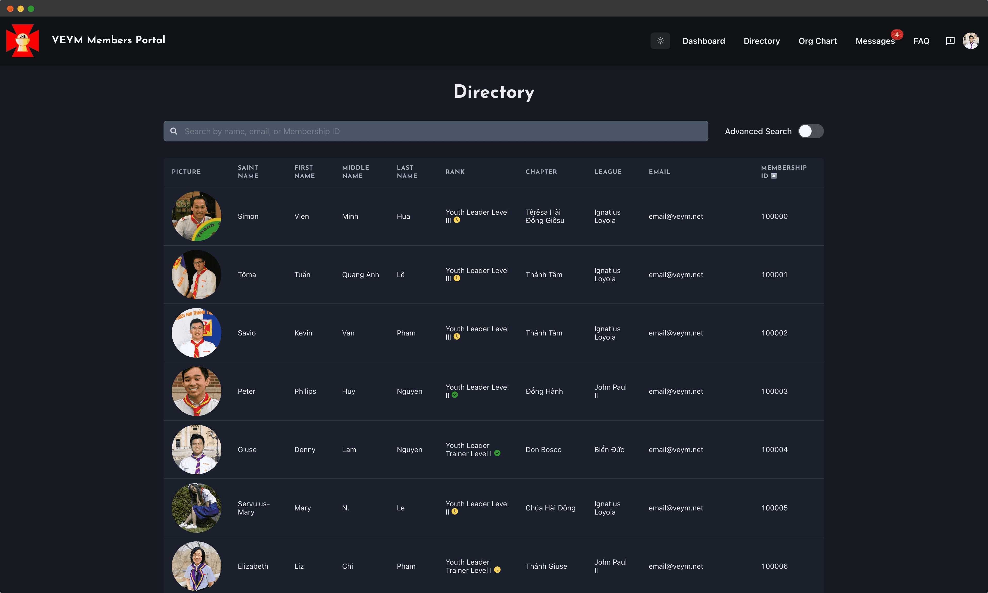 directory screenshot